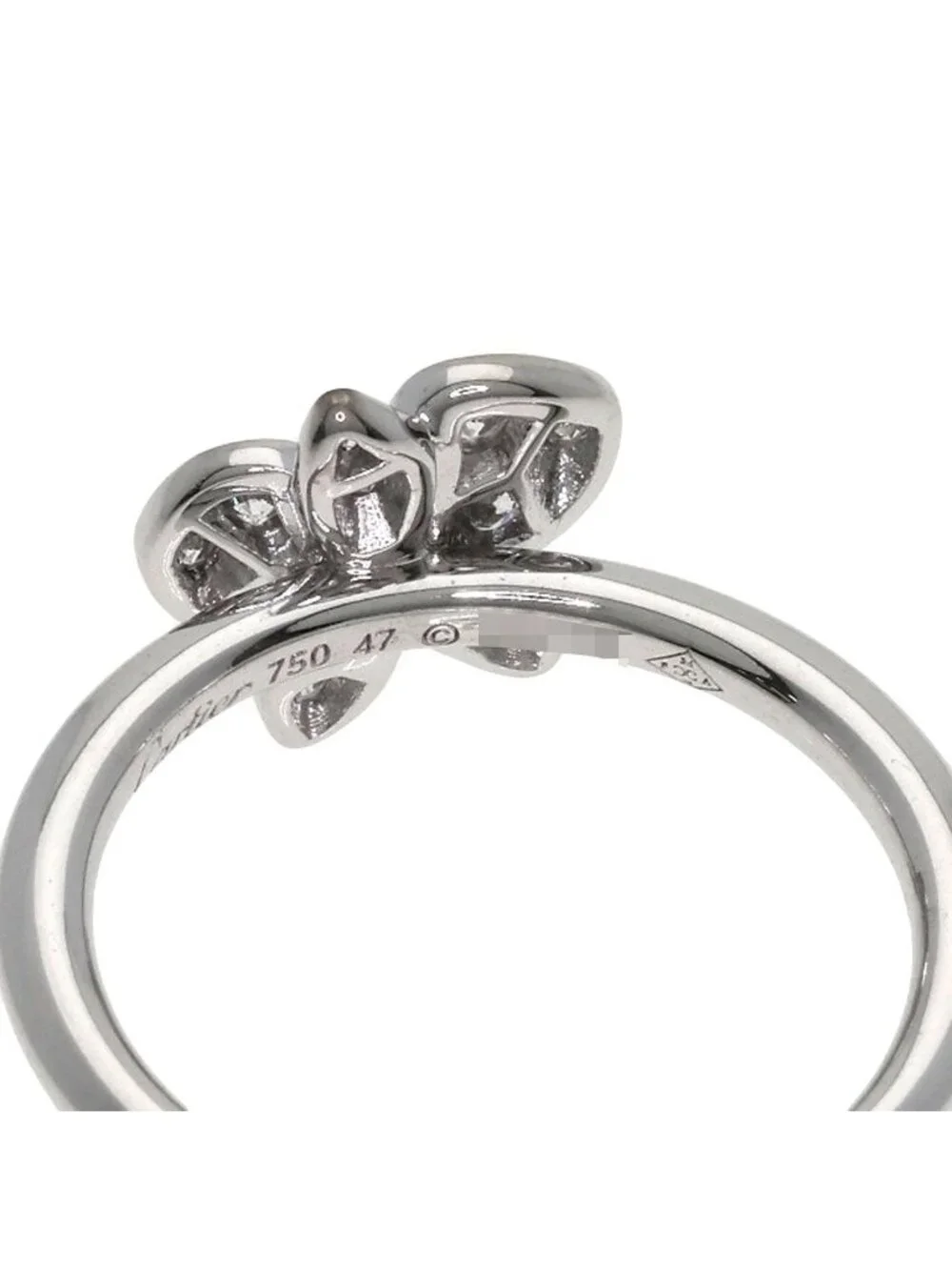 Cartier Carre S'dolquide Parcartier Diamond 47 Ring 18k White Gold